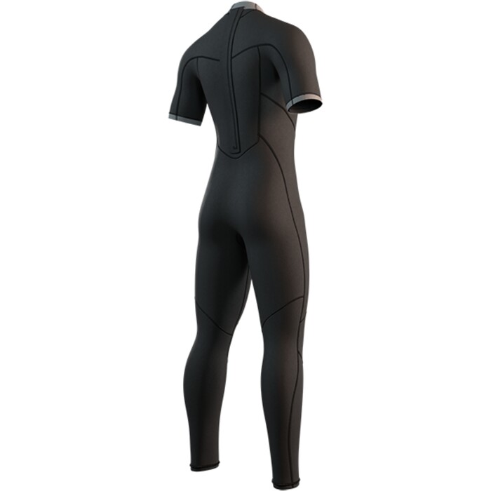 2025 Mystic Mens Brand 3/2mm Short Arm Back Zip Flatlock Wetsuit 35000.250033.900 - Black